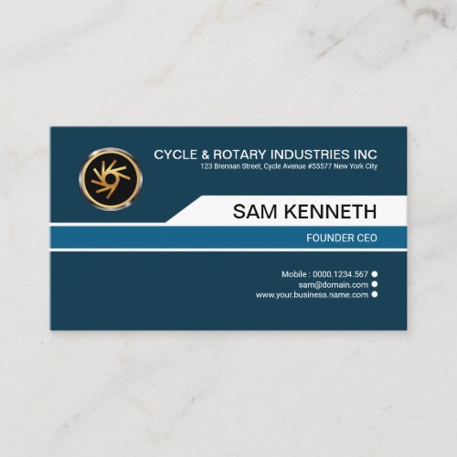 Futuristic Exquisite Simple Dynamic Chairman CEO Business Card