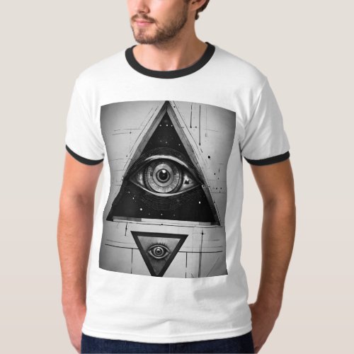 Futuristic Eye Triangle Variations T_Shirt