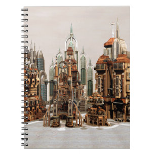 Futuristic Fantasy City Sci Fi Skyline Art Notebook