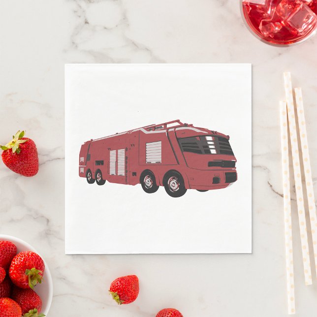 Futuristic Fire Truck Napkins (Creator Uploaded)
