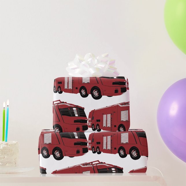 Futuristic Fire Truck Wrapping Paper (Creator Uploaded)