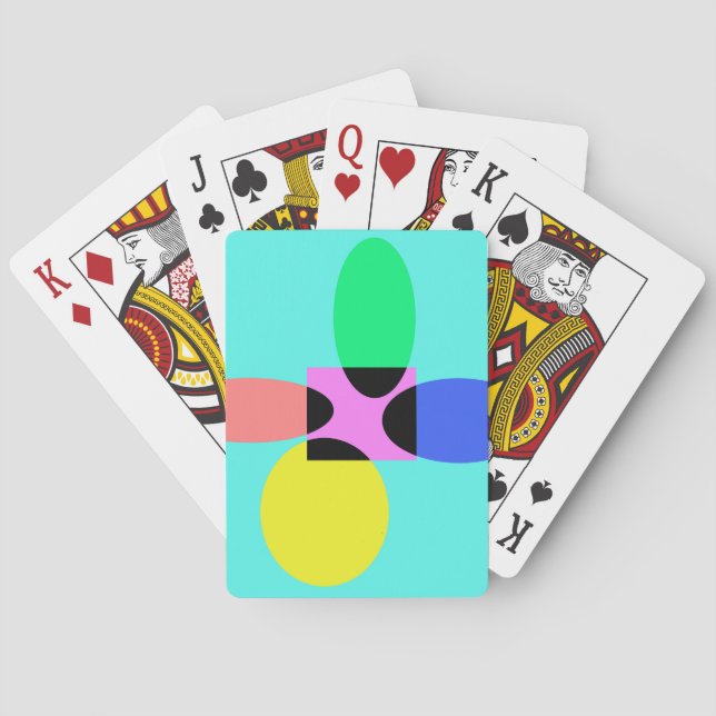 Futuristic flower poker cards (Back)