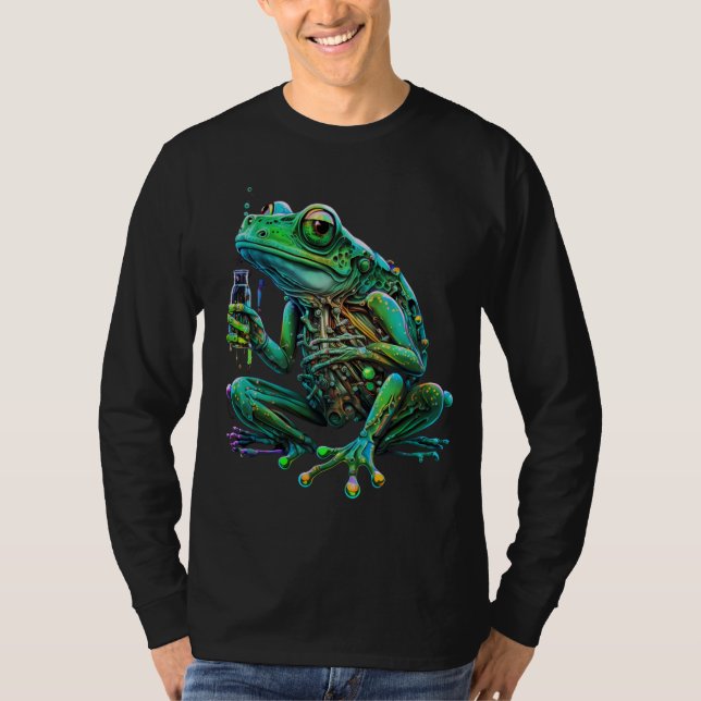 Futuristic Frog T-Shirt - A Hop into the Future (Front)