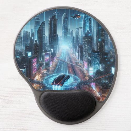 futuristic gel mouse pad
