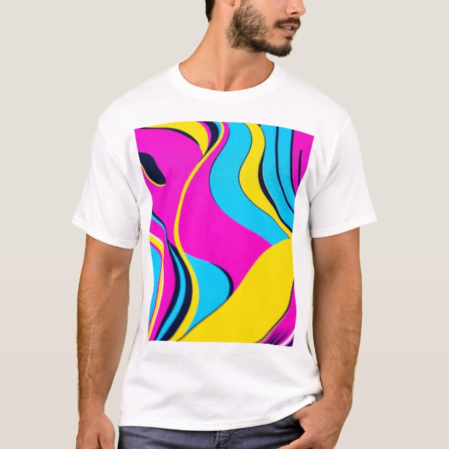 Futuristic Geometric Abstract T-shirt Design (Front)