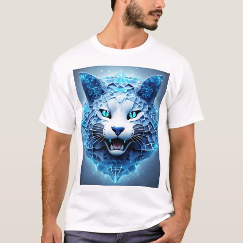 Futuristic Geometric Lion T_Shirt