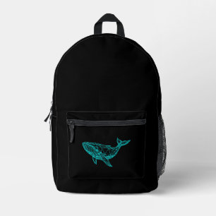 Futuristic Geometric Whale Backpack