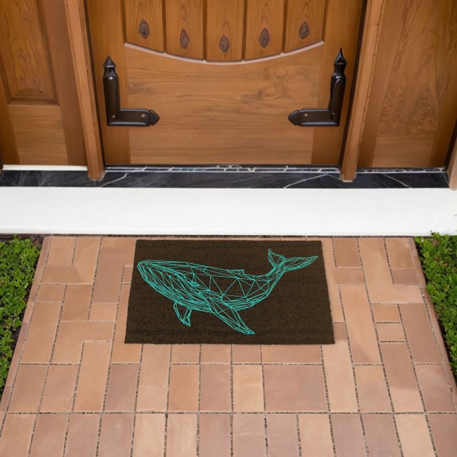 Futuristic Geometric Whale Door Mat (Insitu (Outdoor))