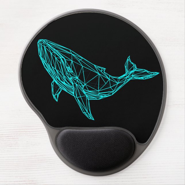 Futuristic Geometric Whale Gel Mouse Pad (Front)