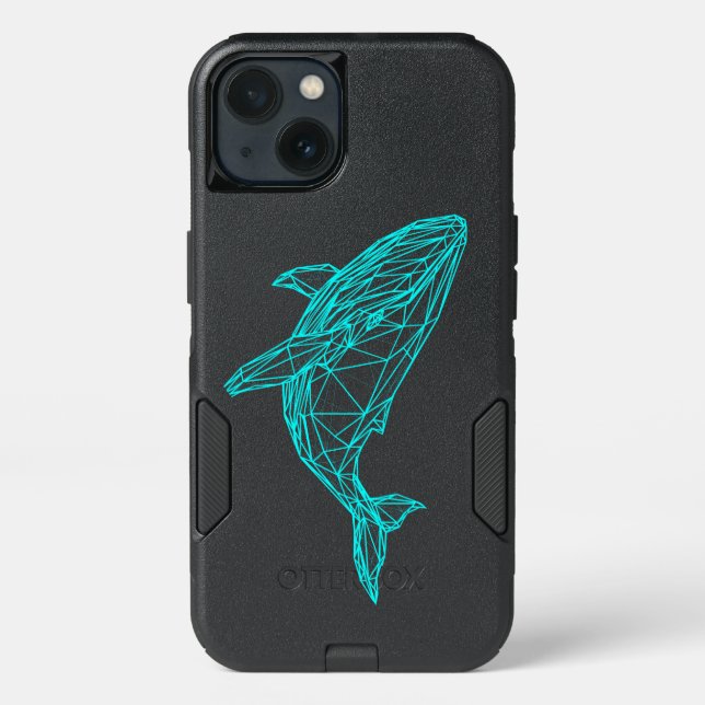 Futuristic Geometric Whale OtterBox Case (Back)
