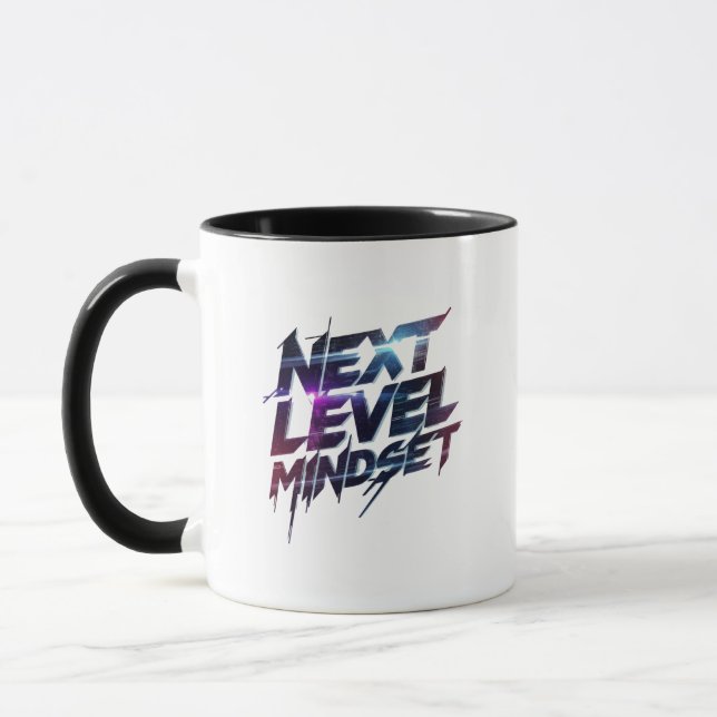 Futuristic Glitch Typography for Success Mug (Left)