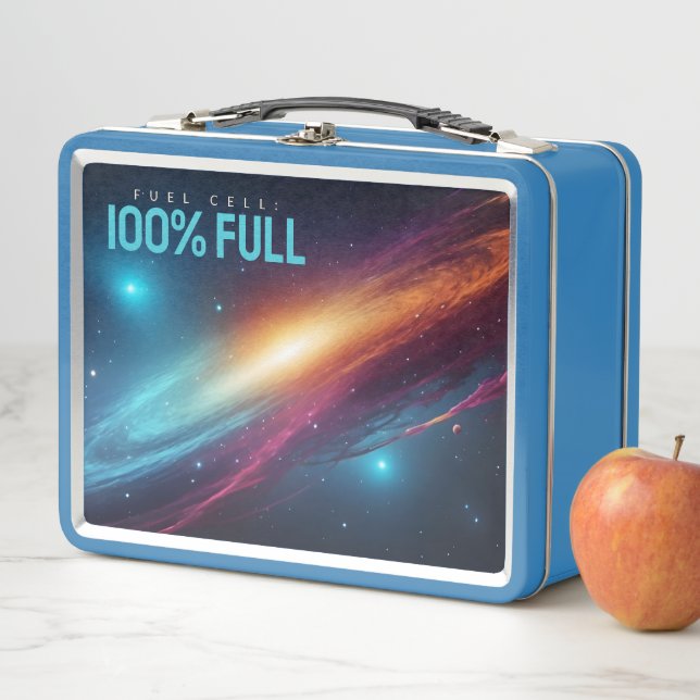 Futuristic Glowing Cosmic Energy Abstract Space Metal Lunch Box (In Situ)