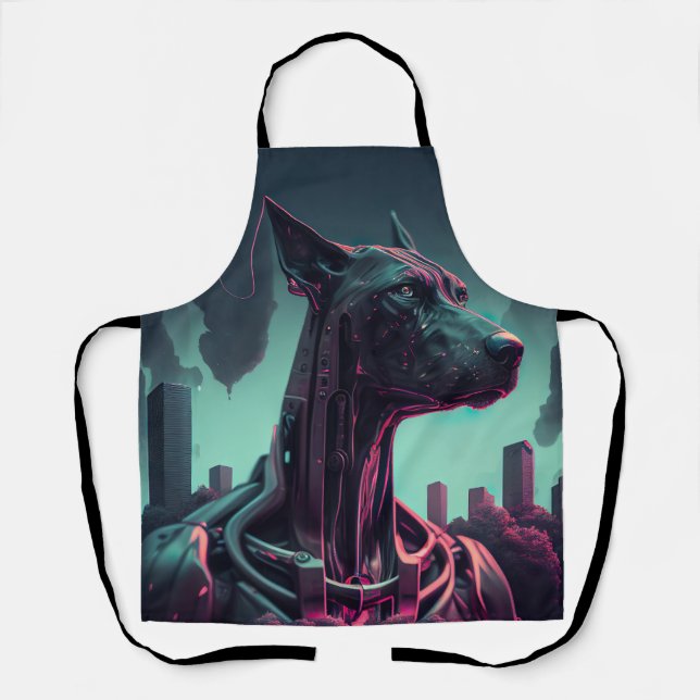 Futuristic Great Dane The Robotic Companion Apron (Front)