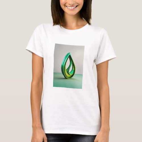 Futuristic Green Hydrogen Stack Logo Tee