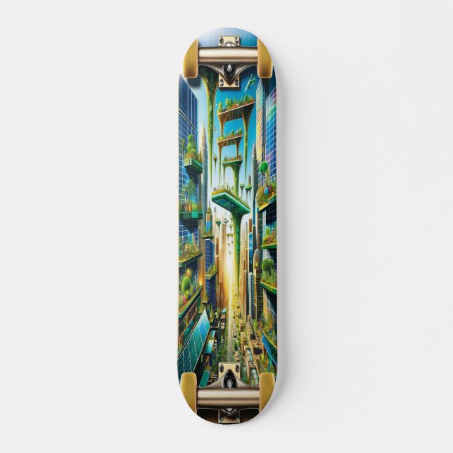 "Futuristic Harmony" Skateboard (Front)