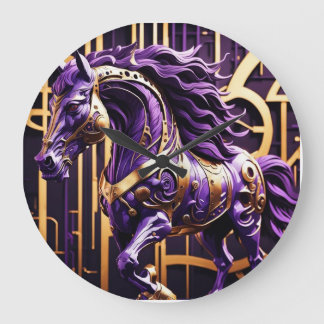 ‘futuristic horse’ large clock