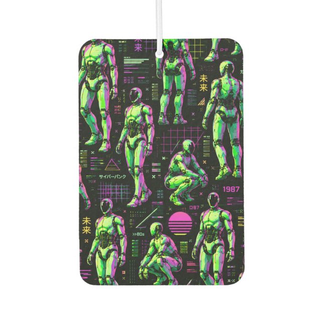 Futuristic Humanoid Robot Art | AI Android Sci-Fi  Air Freshener (Front)