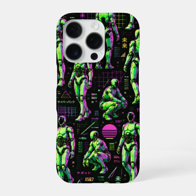Futuristic Humanoid Robot Art | AI Android Sci-Fi  Iphone Case (Back)