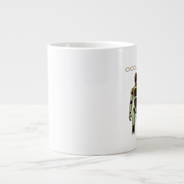 Futuristic Humanoid Robot design Giant Coffee Mug (Front)