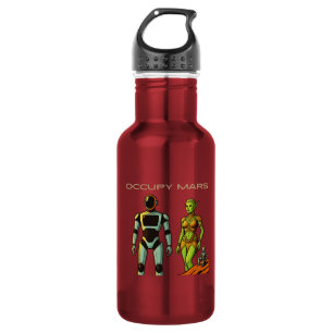Futuristic Humanoid Robot design Stainless Steel Water Bottle