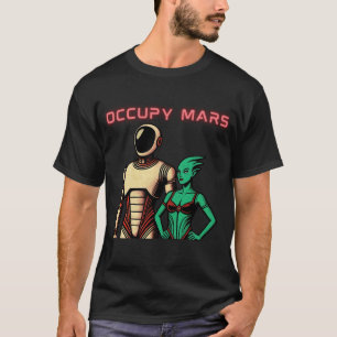 Futuristic Humanoid Robot on an Alien Planet T-Shirt