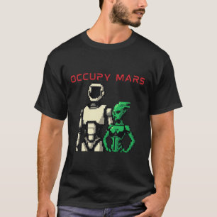 Futuristic Humanoid Robot on an Alien Planet T-Shirt
