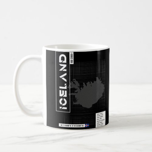 Futuristic Iceland Shape Map Coffee Mug