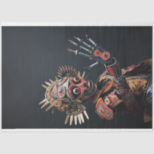 Futuristic Indian Chief Robotic Decoupage Tissue Paper