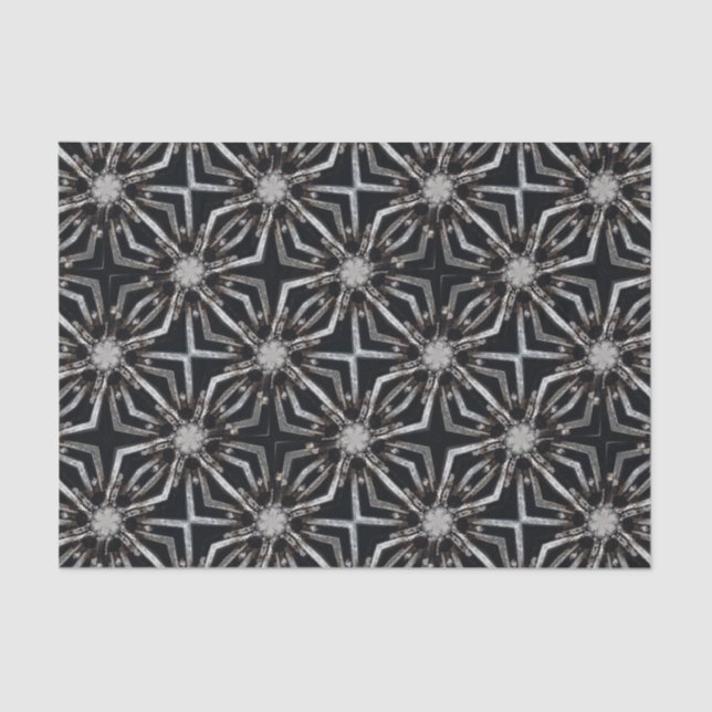 Futuristic Industrial Print Pattern Tissue Paper (Front)