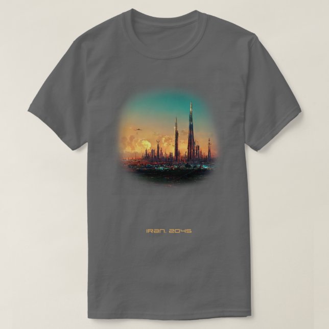 Futuristic Iran 2045 Artwork 3 T-Shirt (Design Front)