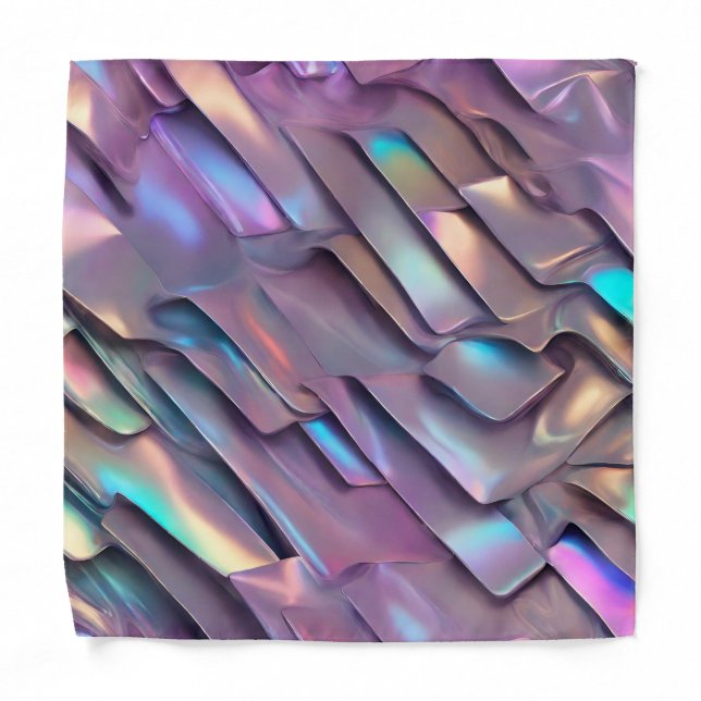 Futuristic iridescent/abstract holographic  bandana (Front)