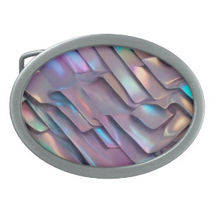 Futuristic iridescent/abstract holographic belt buckle