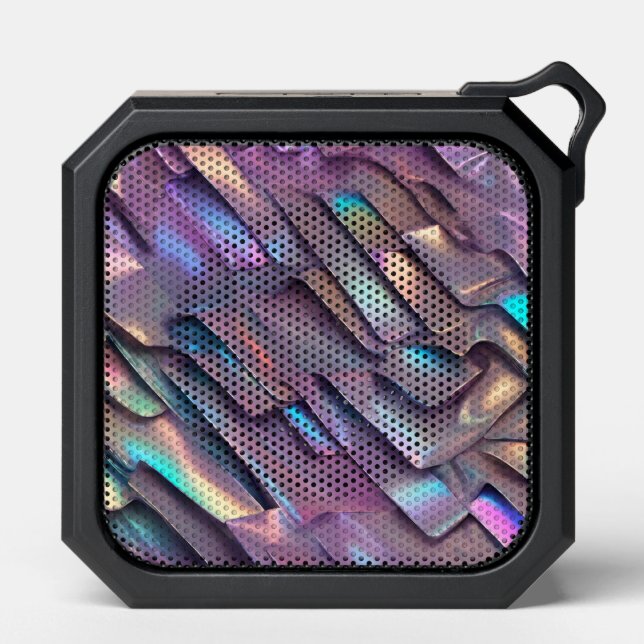 Futuristic iridescent/abstract holographic  bluetooth speaker (Front)