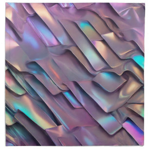 Futuristic iridescent/abstract holographic  cloth napkin