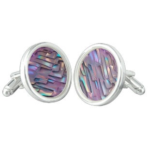 Futuristic iridescent/abstract holographic  cufflinks