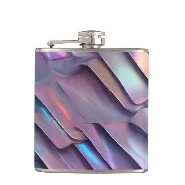 Futuristic iridescent/abstract holographic  flask (Front)