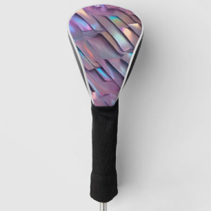 Futuristic iridescent/abstract holographic  golf head cover