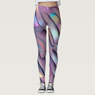Futuristic iridescent/abstract holographic  leggings