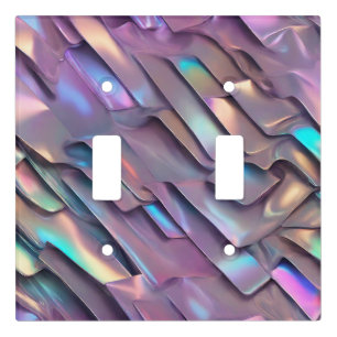 Futuristic iridescent/abstract holographic  light switch cover