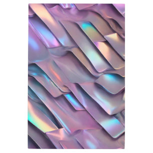 Futuristic iridescent/abstract holographic  metal print