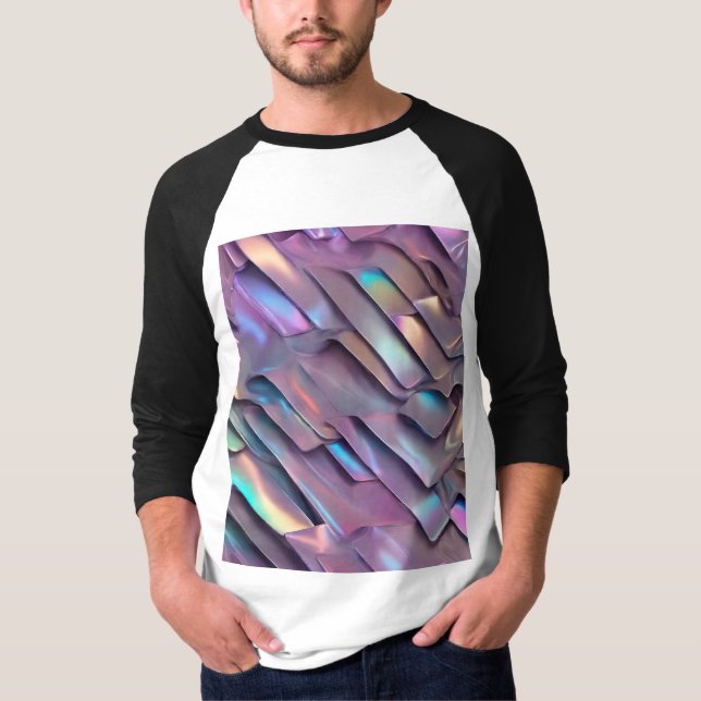 Futuristic iridescent/abstract holographic  T-Shirt (Front)