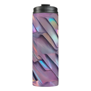 Futuristic iridescent/abstract holographic  thermal tumbler