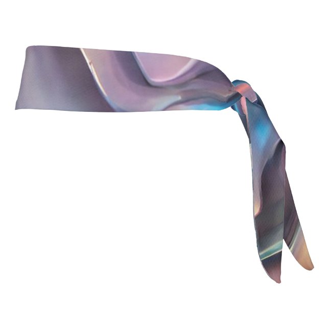 Futuristic iridescent/abstract holographic  tie headband (Rotate 90)