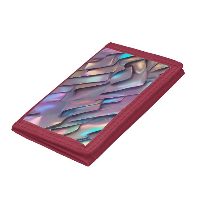 Futuristic iridescent/abstract holographic  trifold wallet (Bottom)