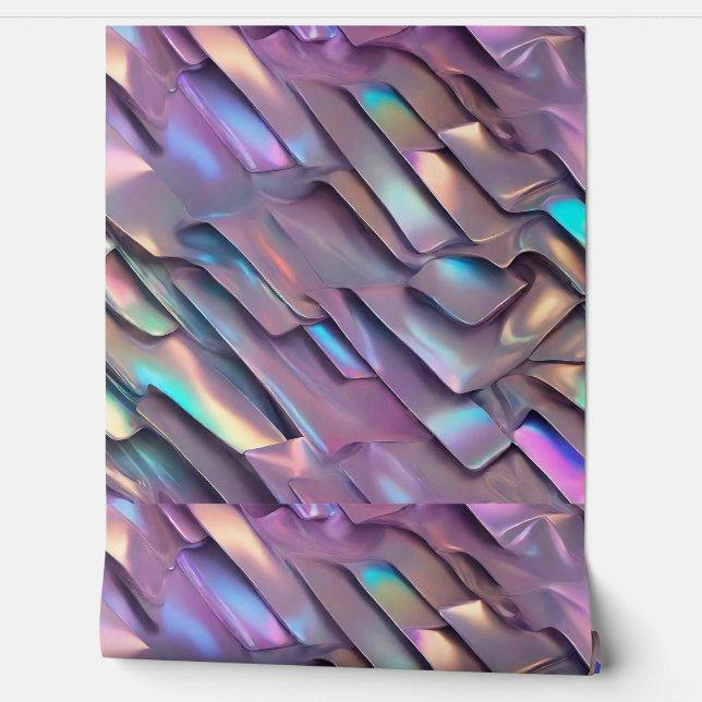 Futuristic iridescent/abstract holographic  wallpaper  (Unrolling)
