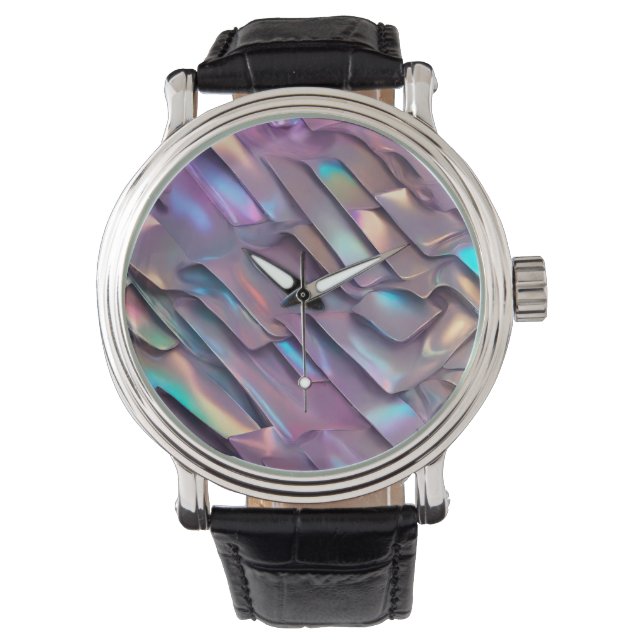 Futuristic iridescent/abstract holographic  watch (Front)