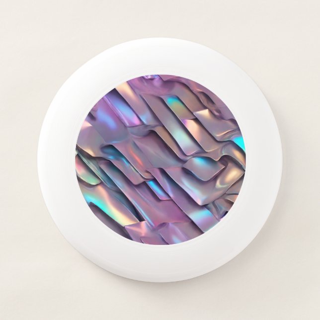 Futuristic iridescent/abstract holographic  Wham-O frisbee (Front)