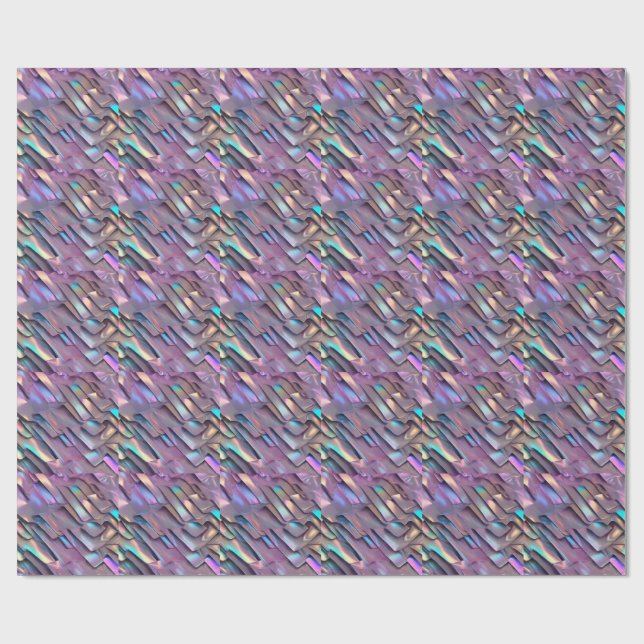 Futuristic iridescent/abstract holographic  wrapping paper (Flat)