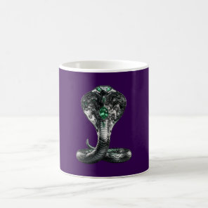 Futuristic Liquid Metal Chrome Cobra Emerald Green Coffee Mug