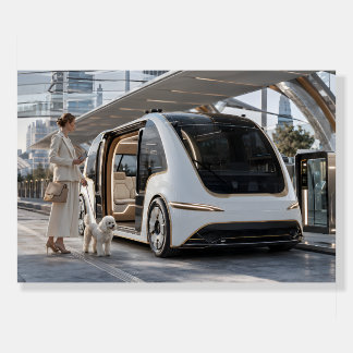 Futuristic Luxury Autonomous Shuttle Poster